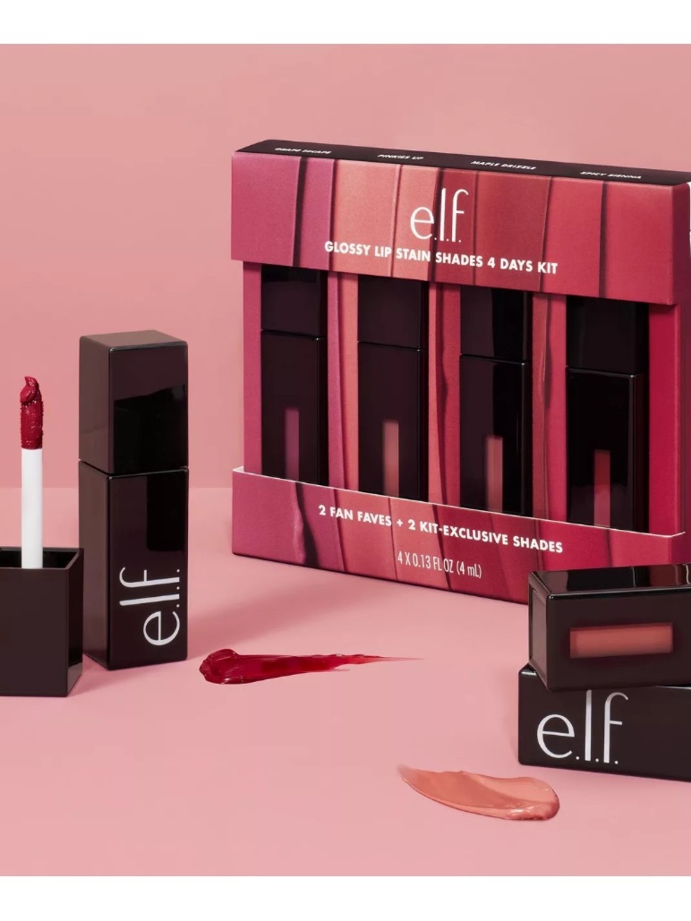 e.l.f. Cosmetics Glossy Lip Stain Shades 4 Days Kit BRAND NEW IN BOX - Picture 6 of 6